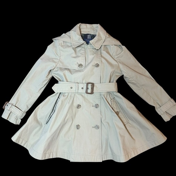 Ralph Lauren Hooded Trench Coat - girls size 6 - Picture 3 of 10